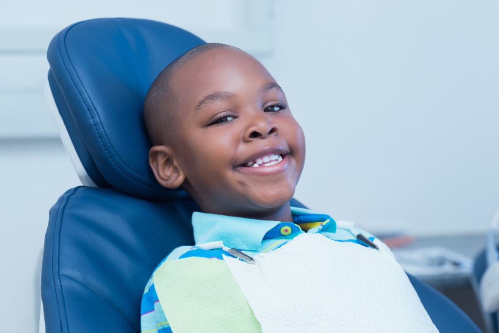 Young boy in the dental chair