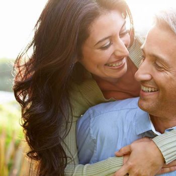 Happy couple enjoying time outdoors