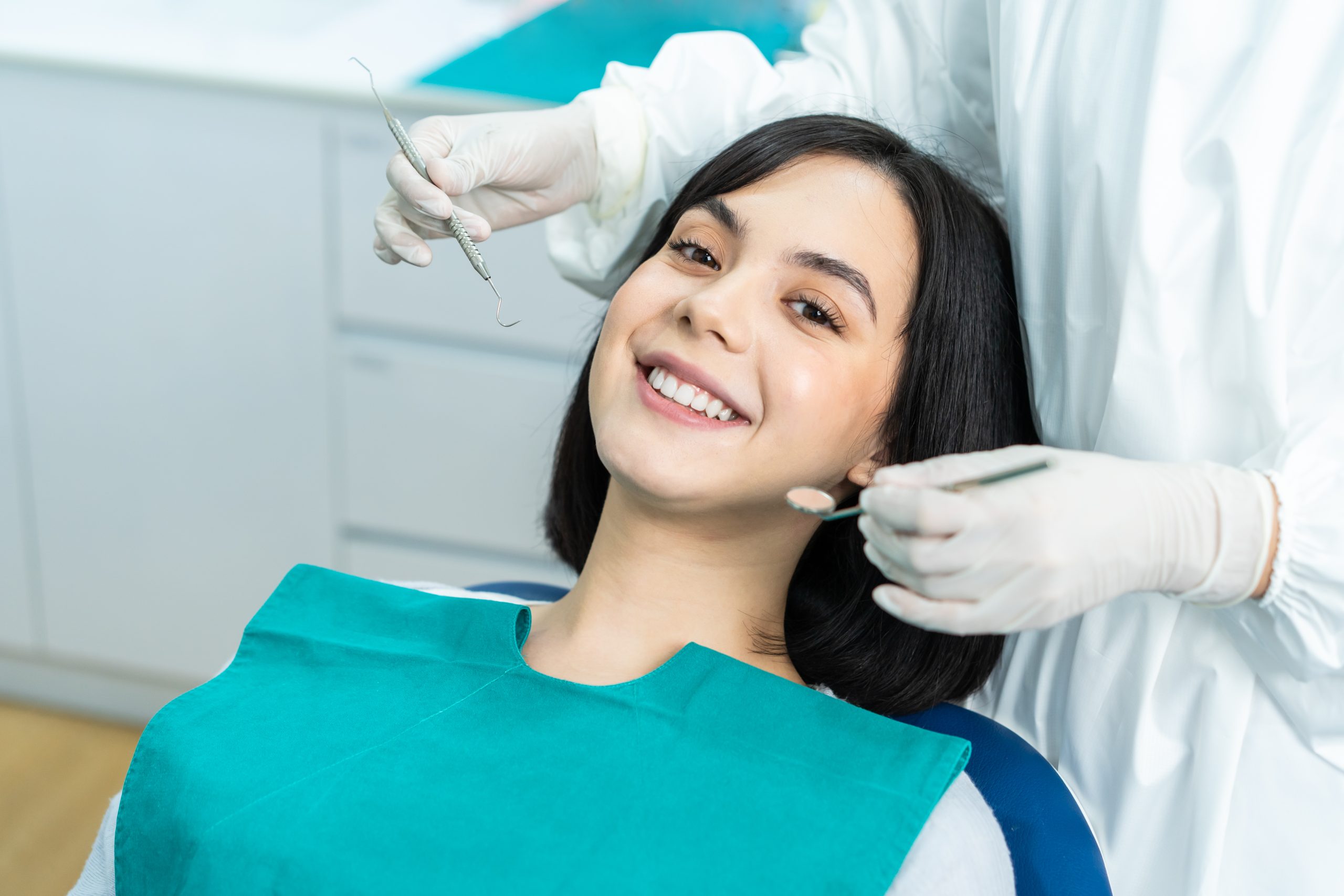 woman at dental checkup